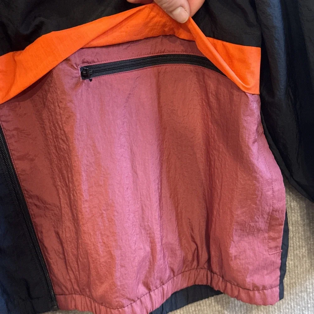 Adidas Big Letters Spell Out Polyester Black Track Jacket Mens 2XL Windbreaker